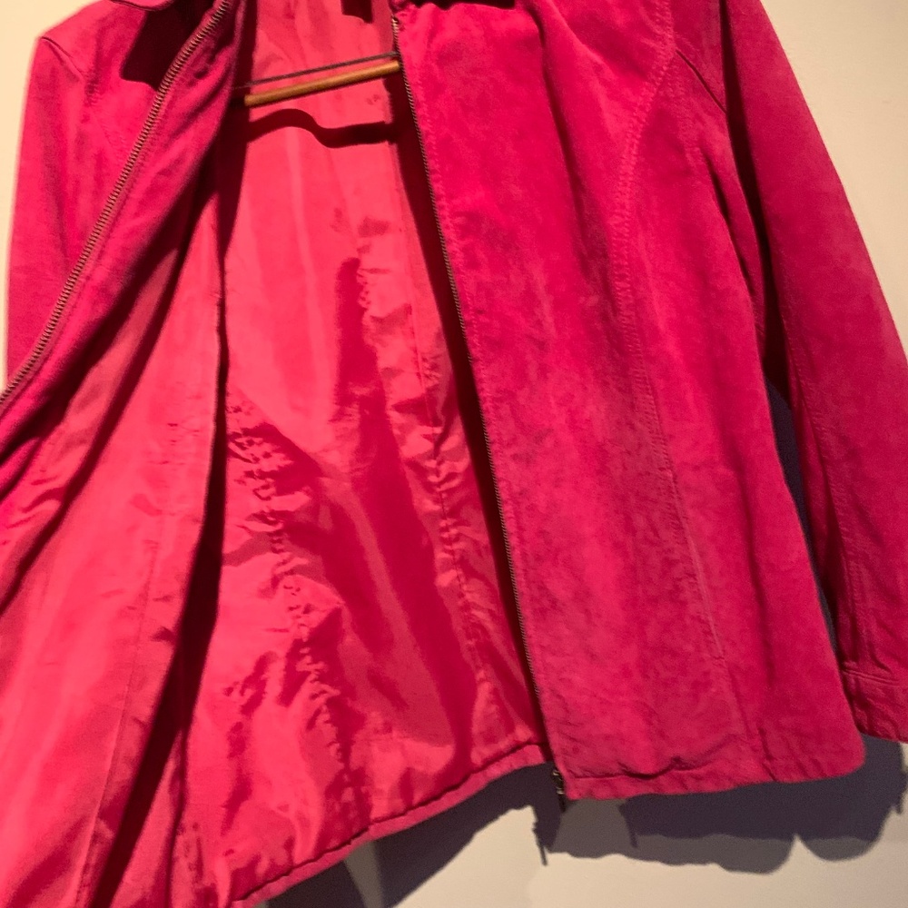 Pink Suede Fully Lined Jacket- Chicos - image 3